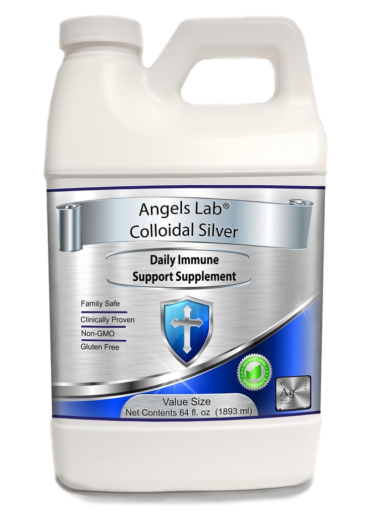 שיתוף פעולה של Silver Immune Support 10 PPM Nano נוזל (64 fl oz)