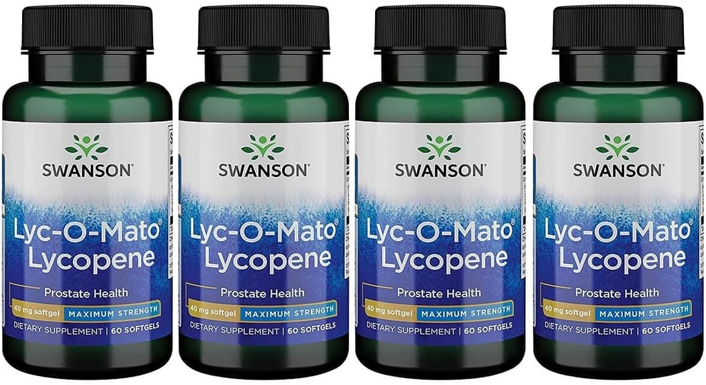 סוונסון Super-Strength lyC-O-Mato Lycopene 40 מיליגרם 60 Sgels (4 Pack)