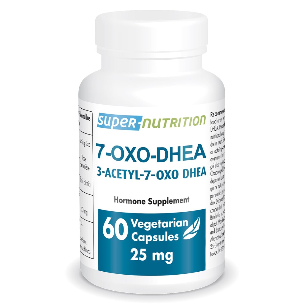 SuperSmart 7-OXO DHEA 25mg - Advanced DHEA Metabolite תוסף | Non-GMO & Gluten Free - 60 קפסולות צמחוניות