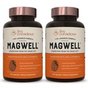 Live Conscious Magnesium Zinc & ויטמין D3 - Bioavailable Forms of Magnesium - Malate, Glycinate, Citrate - MagWell Bone & Heart Health, Immune System Support - 120 קפסולות (2-Pack)