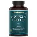שמן הדג של Life's Fortune Fish אומגה 3 ריכוז תוספי 2,500 מ"ג, 60 Softgels, High Potency, EPA & DHA Fatty Acid - Heart, Brain, Skin, Joints - Non GMO