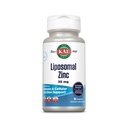 KAL Liposomal Zinc 30 מ"ג, הפונקציה התאית ו- Immune Support Supplement, Enhanced Absorption Zincs, טבעוני, Gluten Free, Soy Free, 30 משרתים, 30 VegCaps