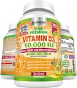 ויטמין בריאות טרי D3 10000 IU (250mcg) עם תוספת בתולה שמן זית - תמיכה החיסון - 300 Softgels for Joints, Bone, השרירים & Mood בריאות - non-GMO ויטמין D תוסף