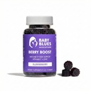 Baby Blues Berry Boost for Moms, Immunity Elderberry Gummies Immune תוספת עם ויטמין C ו- Zinc למבוגרים, Non-GMO Immune System ויטמינים Booster Vegan Gluten Freemies, 60pcs