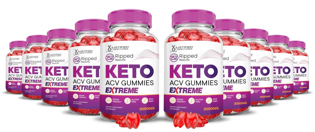 (10 Pack) Ripped Results Keto ACV Gummies Extreme 2000MG Ripped תוצאות Ketomies Apple Cider Vinegar פורמולה עם אבקת מיץ Pomegranate B12 טבעוני non GMO 600 מסטיקנים
