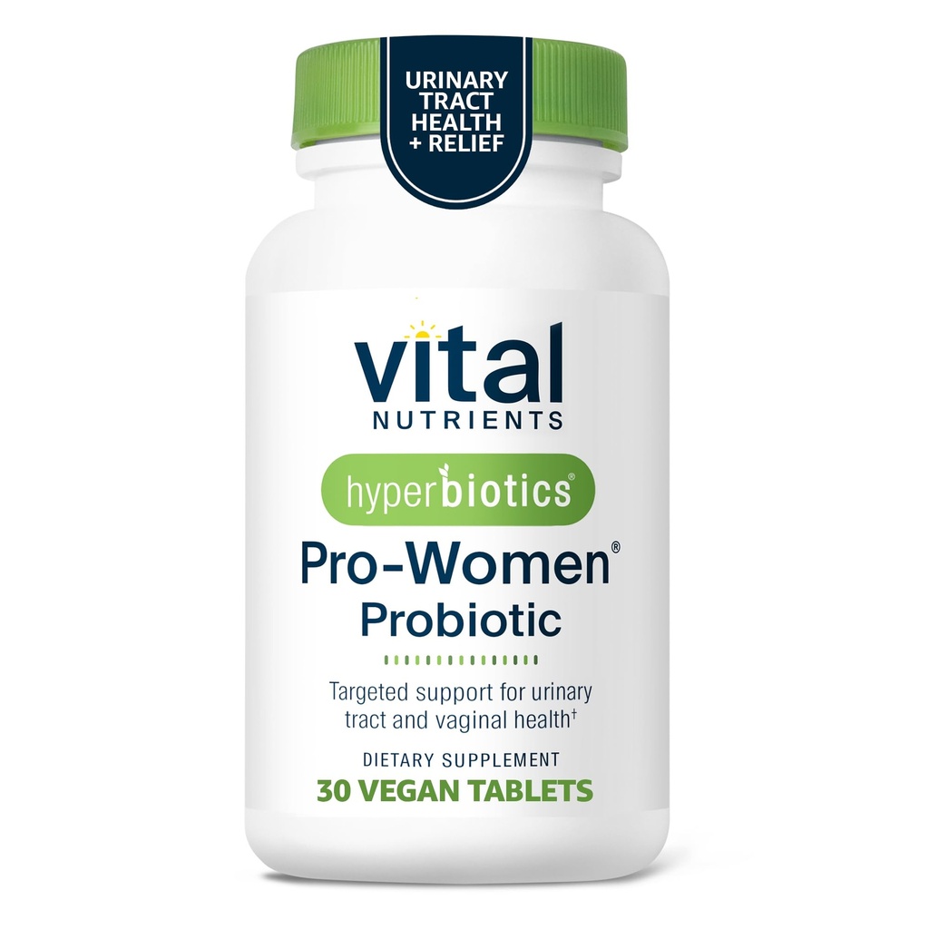 Hyperbiotics Vital Foodsents Pro Women Probiotics for Women | Vaginal Probiotics for PH Balance | Oral Probiotic for Vaginal Health and Urinary Tract Health | 6 Targeted Strains | 30 טבליות טבעוניות