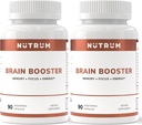Brain Booster תוסף - Brain Power Nootropic תוסף - כדורי המוח עבור Focus, Memory, Clarity, Energy & Better Concentration with Alpha-GPC, L-theanine, Rhodiola, גינזנג, Guarana (Pack of 2)