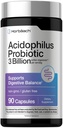 Horbäach Probiotic for Women & Men's Digestive Health 3 מיליארד CFU | 90 קפסולות | Non-GMO & Gluten Free