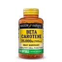 MASON NATURAL ויטמין A Beta Carotene 25,000 IU - תומך חזון בריא, פונקציית תאים ותפקוד החיסון, 100 Softgels