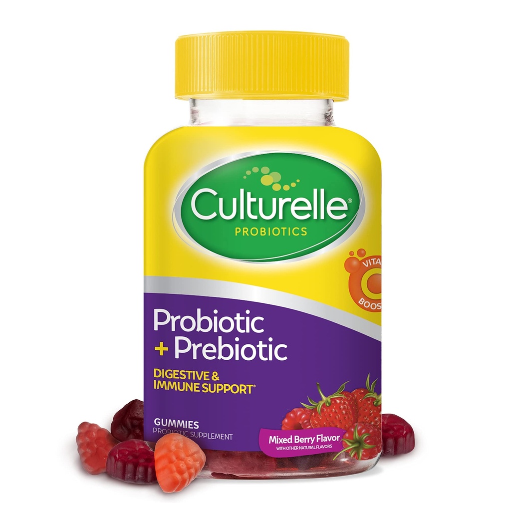 Culturelle Daily Probiotics 30CT וחניכיים 52CT עם Lactobacillus rhamnosus GG for Digestive & Immune Health
