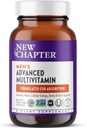 New Chapter Men's Multivitamin Advanced Formula for Stress, Brain, Immune, Heart & Energy Support, High Levels of Whole-Food Fermented Essentials for Men + Selenium + B ויטמינים, 72 ct