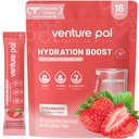 Venture Pal Sugar Free Electrolyte אבקת Packets - נוזל יומי הרביעי לשתות לערבב עבור הידרה מהירה & Party Recovery | 5 ויטמינים ו 7 אלקטרוליטים