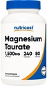 מגנזיום Turate 1,500 מ"ג; 240 קפסולות - Gluten Free, non-GMO, טבעוני, 80 משרתים