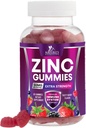 Znc Gummies 50 מ"ג - עצם Skin & Immune תמיכה חניכיים & Premium Antioxidant Chewable למבוגרים - גבוה Absorption טבעוני, Gluten Free Zincs ויטמין - Tasty ברי פלאמור - 60 מסטיקנים