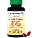 תוסף Turmeric Curcumin 1000 מ"ג לתמיכה משותפת 185x Bioavailable & High Absorption עם נובהSOL טכנולוגיה - 60 NutriCumin Softgels