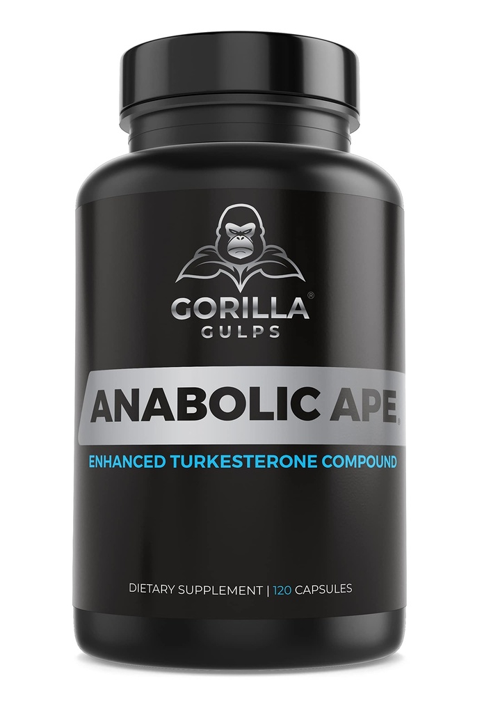 גורילה גולפס | Anabolic Ape - Enhanced Turkesterone Compound | Turkesterone, Creatinol-O-Phosphate, Ashwagandha, Bioperine | Lab Tested | 120 קפסולות טבעוניות | Max Strength