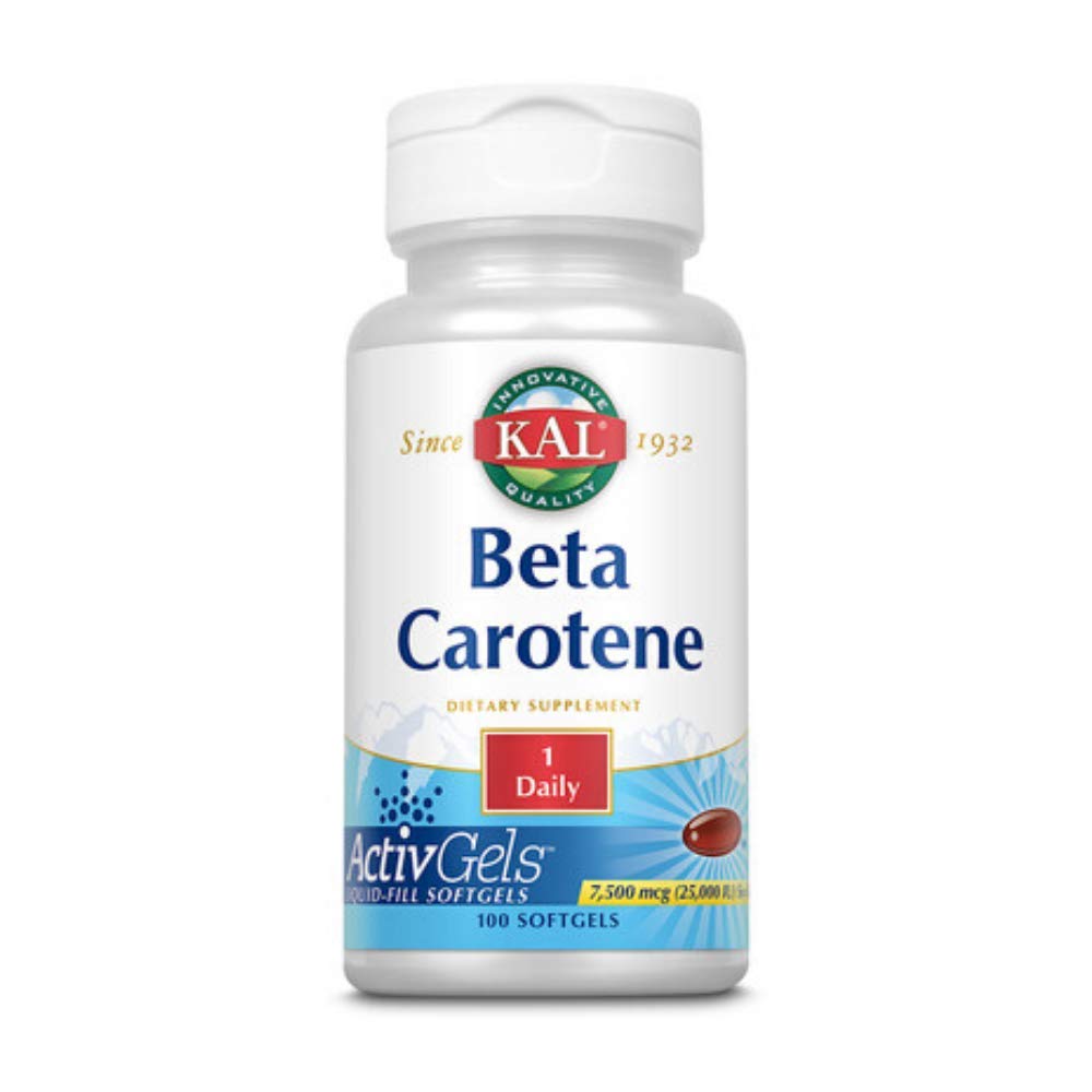 KAL Beta Carotene 25,000 IU Tablet, 100 Count