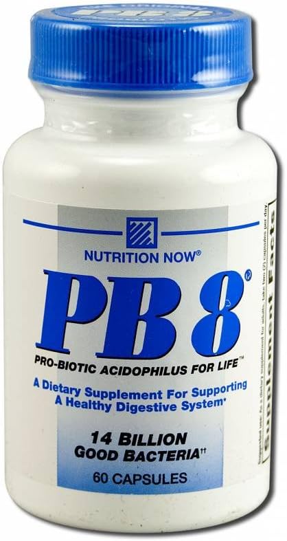 תזונה עכשיו, PB8 Acidophilus כמוסות, 60 הרוזן
