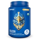 ה-BIRDMAN פלקון אבקת חלבון טבעונית אורגנית, Stevia & Sugar חינם, חלבון מבוסס צמחי, נמוך פחמימות, חלב חינם, Keto, non Whey חלבונים, פרוביוטיקה, פי חלבון; Vanilla Flavor - 37 משרתים - 2.64lb
