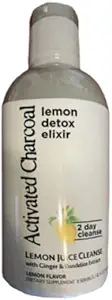 האותיות הקטנות של Charcoal Lemon Detox Elixir - 32OZ Lemon Flavor