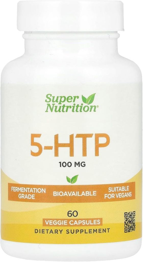 SuperNutrition 5HTP, 100 מ"ג, 60 קפסולות Veggie