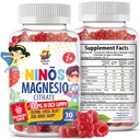 Magnesium Gummies לילדים ומבוגרים - 100 מ"ג - Calm Magnesium Chews - Magnesium Citrate Chewable תוסף עבור Mood & שריר תמיכה - 30 חניכיים