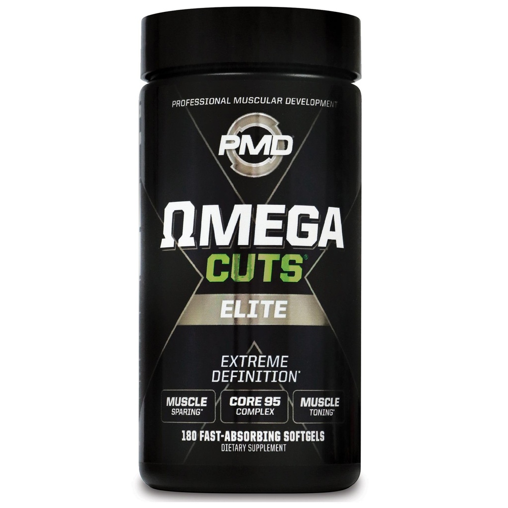 אומגה ספורט PMD חותך את Elite - Fat Loss-Muscle Defining פורמולה - אומגה Fatty Acids, MCT ו- CLA להגדרת שרירים ותחזוקה - Keto Friendly for Women and Men - Stimulant Free (180 Softgels)