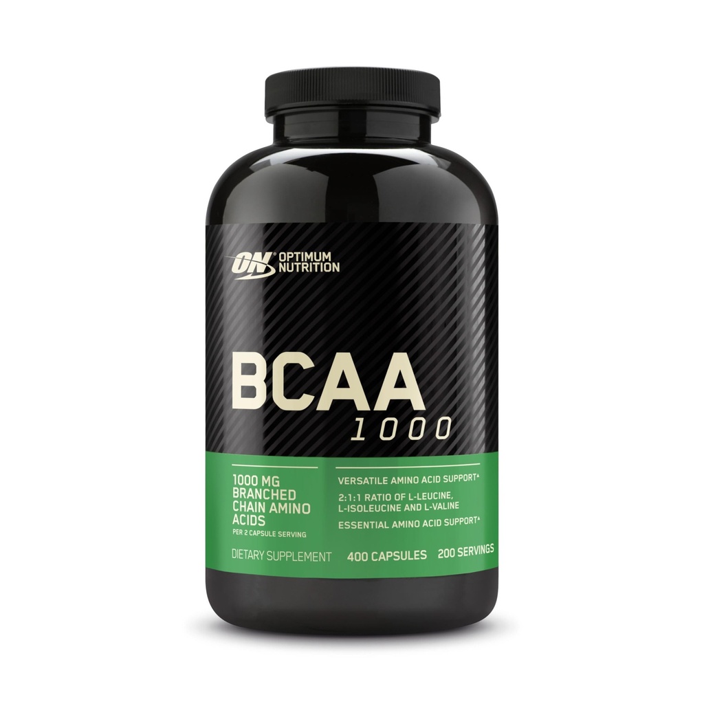 אופטימוסם תזונה מיידית BCAA כמוסות, Keto Friendly Branched Chain Essential Amino Acids, 1000 מ"ג, 400 Count