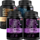 MEDCHOICE Turmeric & ג'ינג'ר (120ct), Sleep Melatonin (180ct), ו- Nootropic Brain (60ct) תוסף Bundle - "הטבעה למוח, שינה ו- Immune Support - טבעוני, non-GMO, Gluten-Free-Free Gluten-Free-Free-Free Glutenten-Free-Free-Free Gluten-Free-Free"