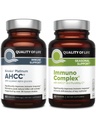 איכות החיים AHCC Kinoko פלטינום Mushroom ו- Immuno Complex עם ויטמין C - תמיכה כספית האולטימטיבית בונדל