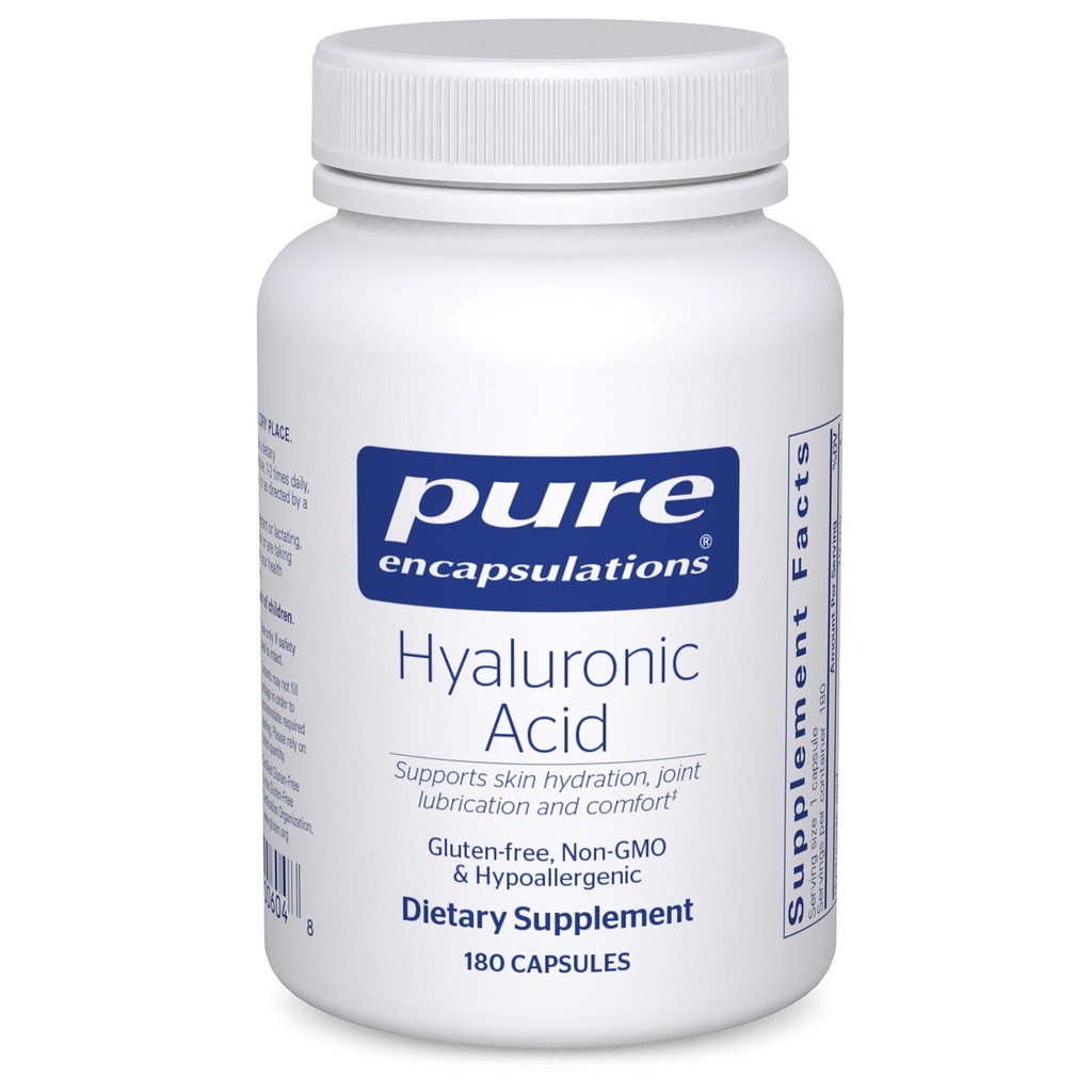 Encapsulations Hyaluronic Acid - for Skin hydrotion, Joint Lubricationcationcationtion & Joint Health * - יעיל Absorption - Gluten Free - טבעוני & Non-GMO - 180 קפסולות
