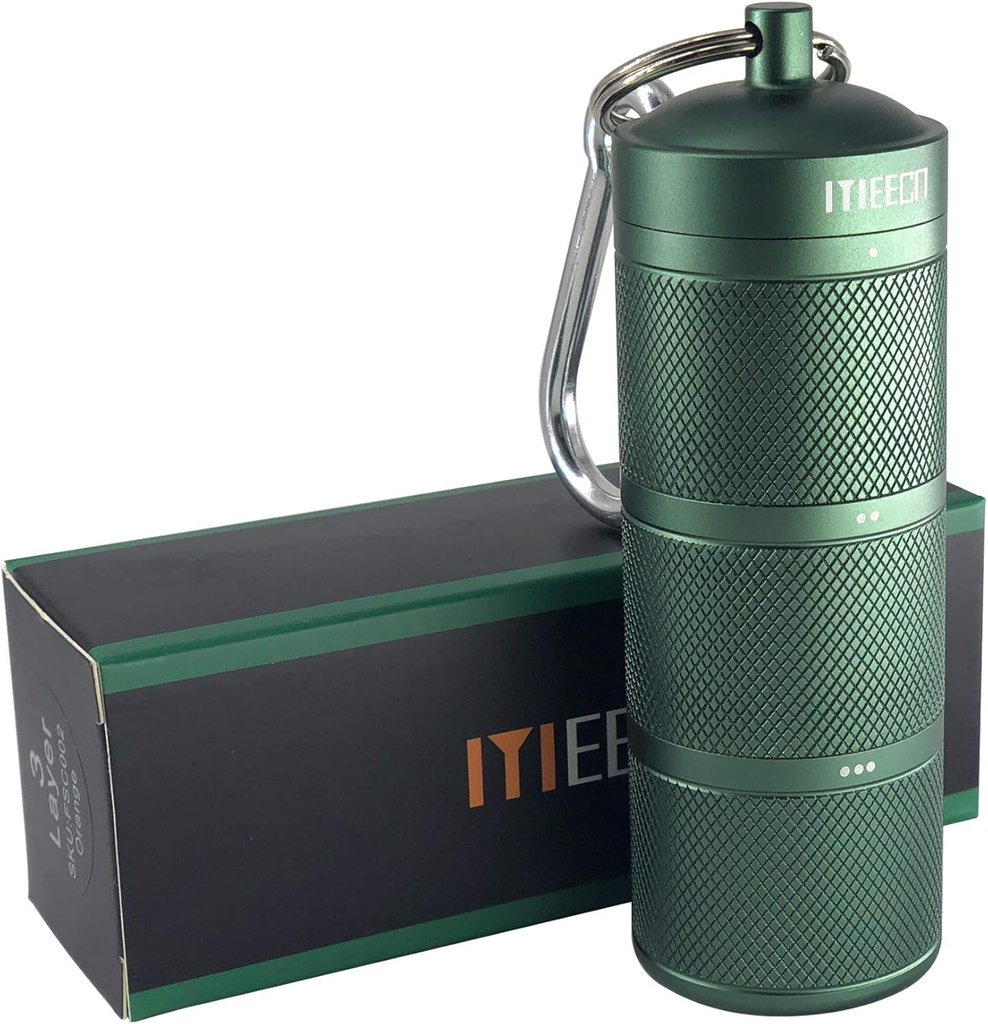 שלושה מארגן גלולות גדול שכבתי, אלומיניום, Metal Dispensers, Waterהוכחה, Can Store Pills כל גודל, ויטמינים, שמן Cod Liver, תוספים ותרופות (Green)
