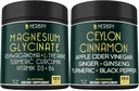 Bundle 6in1 Magnesium Glycinate תוספי & 6in1 Premium Ceylon Cinnamon תוספי - הירגעות, מנוחה יום ולילה, Immune, Heart, Digest & Body Balance Support