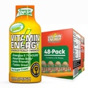 ויטמין אנרגיה Immune+ תוספת כוח אנרגיה לירות מנגו 48 Pack, 260 מ"ג טבעי Caffeine, B-Vitamins, Citicoline, תה ירוק, Immunity & Focus תמיכה, Zero Sugar, Gluten-Free 1.83 floz oz oz oz oz oz oz oz oz
