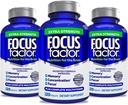 Focus Factor Adults אקסטר כוח, 120 Count- Brain תוסף לזיכרון, ריכוז, Focus-DMAE, ויטמין D, DHA- Brain Supplement - Trusted Formula- Brain ויטמיןs, Focus Pills (3 Pack)