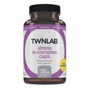 Twinlab Stress B-Complex Caps - שלם B-Complex & 1000 מ"ג ויטמין C - תוספת תמיכה באנרגיה עם ויטמין B12 ו B6-100 קפסולות