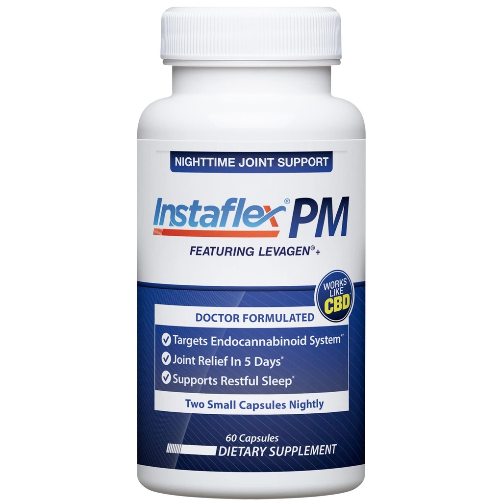 Instaflex PM Nighttime תמיכה משותפת עם Levagen, Tamaflex, GABA, Ashwagandha, Passionflower Extract, Mobility, Sleep Support - 60 Capules