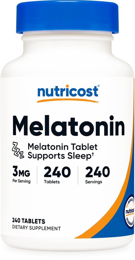 Melatonin 3 מ"ג, 240 טבליות - 3mg Per לשרת, non-GMO, Gluten חינם