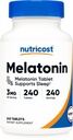 Melatonin 3 מ"ג, 240 טבליות - 3mg Per לשרת, non-GMO, Gluten חינם