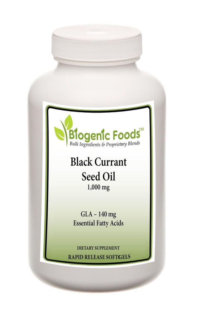 Black Currant Seed Oil - Essential Fatty Acid 140 מ"ג של Natural Sourced GLA - 1,000 מ"ג