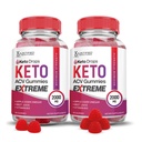 Justified Laboratories (2 Pack Keto Drops Keto ACV Gummies Extreme 2000MG Keto Drops Keto חניכיים מתקדמות פורמולה Apple Cider Vinegar עם אבקת מיץ Pomegranate B12 טבעוני non GMO 120 חניכיים