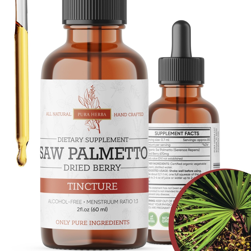 ראהפאלטו Tincture | Premium Alcohol-Free Herbal Extract from Saw Palmetto Berries