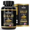 אורגני Shilajit עם Fulvic Acid, Humic Acid, 85 + מינרלים זהב כיתה פלוס - כמו Resin - אנרגיה, Stamina, תמיכה המוח - 120 קפסולות - מיוצר בארה"ב