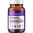New Chapter Wholemega for Moms Fish Oil תוספת, קפסולות זעירות, 2000 מ"ג לכל משרת, Prenatal DHA עם אומגה 3 + ויטמין D3 עבור Prenatal & Postnatal תמיכה, 500 מ"ג כל - 90 הרוזן