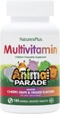 NaturesPlus Animal Parade Children's Chewable Multivitamin - 180 טבליות בעלות חיים, Pack of 3 - Natural Assorted Flavors - Vegan, Gluten Free - 270 המשרתים מלאים