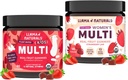Llama Naturals Real Fruit Multivitamin Gummies | Kids & Women's Whole Food-Based Vitamins | No Added Cane Sugar | Organic, Vegan, Chewable | 90 ct & 120 ct | Strawberry