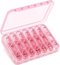 גלולת גלולות 3X ליום ;Pink Perfection Portable Pill Case ,7 ימים שבועי השוואתיות Stylish Travel Essential for Fashionistas