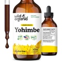 Wild & אורגני Yohimbe תוספי עבור גברים ונשים - 5 מ"ג Yohimbine לחלץ Tincture - אלכוהול חינם Yohimbe Bark Drops - טבעוני, non-GMO & Sugar חינם - 4 oz oz