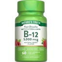 האמת של הטבע B12 ויטמין 5000 mcg | 60 טבליות | Fast Dissolve Natural Bre Flavor | טבעוני, non-GMO & Gluten Free Supplement