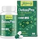 2000 MG Plant-based Detox Cleanse - Natural Toxin Flush for Liver, Gut & Colony - Antioxidant & Digest - Zeolite Detox - Fast-Acting Detox Complex for Women & Men - 60 קפסולות